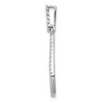 14k White Gold 1/2 carat Lab Grown Diamond VS/SI+ G+ Complete Teardrop Dangle Pendant - Image 2