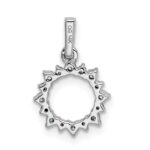14k White Gold Diamond and .08 Amethyst Fancy Circle Pendant - Image 4
