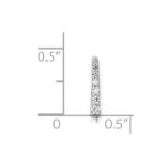 14k White Gold 1/10 carat Diamond Fancy Chain Slide - Image 4