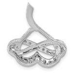 14k White Gold 1/2 carat Diamond Infinity and Heart Chain Slide - Image 3