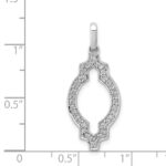 14k White Gold 1/4 carat Diamond Fancy Vintage Pendant - Image 4