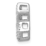 14k White Gold 1/5 carat Diamond Star of David Chain Slide - Image 2