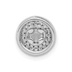 14k White Gold Holds 4.1mm Center 1/4 carat Diamond Semi-mount Halo Chain Slide - Image 3