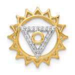 14k 1/10 carat Diamond Vishuddha/Throat Chakra Chain Slide