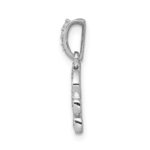 14k White Gold Diamond Libra Zodiac Pendant - Image 2