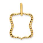 14k Polished 1/2 carat Diamond Fancy Pendant - Image 3