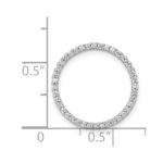14k White Gold 1/4 carat Diamond Circle Chain Slide - Image 4