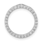 14k White Gold 1/4 carat Diamond Circle Chain Slide