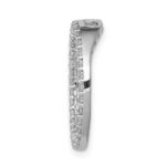 14k White Gold 1/2 carat Diamond Circle Chain Slide - Image 2