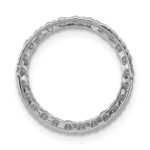 14k White Gold 1/2 carat Diamond Circle Chain Slide - Image 3