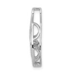 14k White Gold 1/4 carat Moving Diamond Infinity Slide Fits up to 2mm Regular/3mm Fancy or Reversible Omega - Image 2