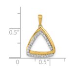 10k 1/6ct. Diamond Double Triangle Pendant - Image 4