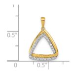 14k Polished 1/6 carat Diamond Double Triangle Pendant - Image 4