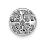 14k White Gold 1/3 carat Vibrant Moving Diamond Circle Halo Chain Slide - Image 3