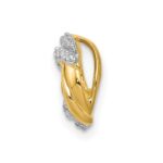 14k and White Rhodium .02 carat Diamond Knot Chain Slide - Image 2