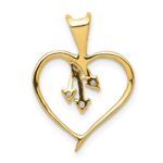 10K Diamond Heart Pendant - Image 4