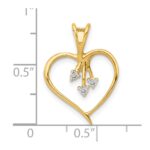 10K Diamond Heart Pendant - Image 2