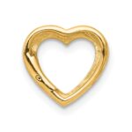14k .01 carat Diamond Heart Chain Slide - Image 3