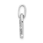 14k White Gold 1/15 carat  Diamond Heart Pendant - Image 2