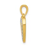 14k 1/4 carat Diamond Heart Pendant - Image 2