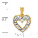 14k 1/4 carat Diamond Heart Pendant - Image 4