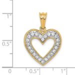 14k 1/3 carat Diamond Heart Pendant - Image 3