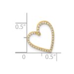 14k 1/10 carat Diamond Heart Chain Slide - Image 4