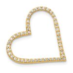 14k 1/6 carat Diamond Heart Chain Slide