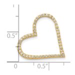 14k 1/6 carat Diamond Heart Chain Slide - Image 4