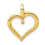 14k 1/10 carat Diamond Heart Pendant - Image 4