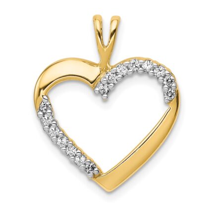 10K 1/6ct. Diamond Heart Pendant