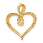 14k 1/20 carat Diamond Heart and Infinity Pendant Fits up to 2mm Regular/4mm Fancy or Reversible Omega - Image 3