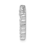 14k White Gold 1/5 carat Lab Grown Diamond VS/SI+ G+ Complete Heart Chain Slide Pendant - Image 2