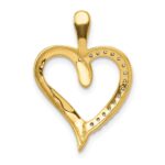 14k 1/10 carat Diamond Heart Pendant - Image 3