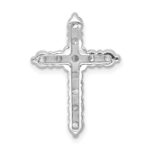 14k White Gold 1 carat Lab Grown Diamond VS/SI+ G+ Complete Cross Chain Slide Pendant - Image 3