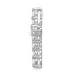 14k White Gold 1 1/4 carat Lab Grown Diamond VS/SI+ G+ Complete Cross Chain Slide Pendant - Image 2