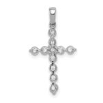 14k White Gold 1/2 carat Lab Grown Diamond VS/SI+ G+ Complete Cross Pendant - Image 3