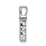 10K White Gold 1/6ct. Diamond Latin Cross Chain Slide - Image 2