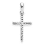 14k White Gold 1/6 carat Diamond Cross Pendant - Image 3