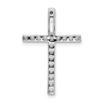 10k White Gold 1/2 carat Lab Grown Diamond VS/SI+ G+ Complete Cross Chain Slide Pendant - Image 3