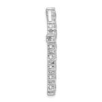 10k White Gold 1 carat Lab Grown Diamond VS/SI+ G+ Complete Cross Chain Slide Pendant - Image 2