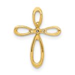 14k 1/20 carat Diamond Cross Slide Pendant - Image 3