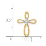 14k 1/20 carat Diamond Cross Slide Pendant - Image 4
