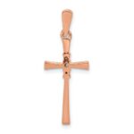 14k Rose Gold 1/20 carat Diamond Cross Pendant - Image 3