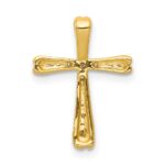 14k 1/20 carat Diamond 5-Stone Cross Chain Slide - Image 3
