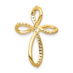 14k 1/6 carat Diamond Cross Omega Slide - Image 3