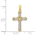 14k 1/5 carat Diamond Passion Cross Pendant - Image 4