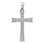 10K White Gold 1/5ct. Diamond Cross Pendant