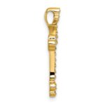 14k 1/3 carat Diamond Budded Cross Chain Slide - Image 2