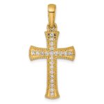 14k  3/8 carat Diamond Cross Pendant